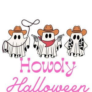 Kids Cowboy Ghost Costume Set - White and Brown digital image